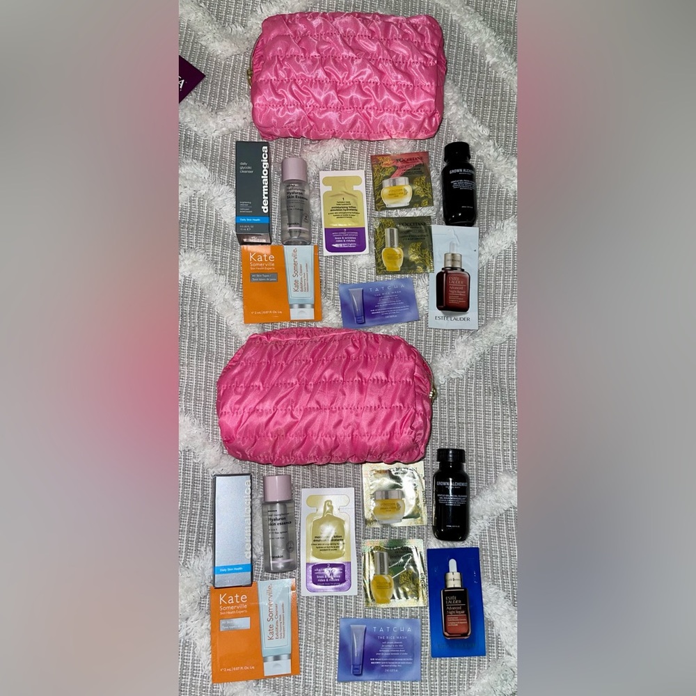 2x Ulta beauty skincare bags including samples